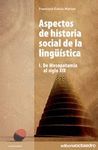 ASPECTOS DE HISTORIA SOCIAL DE LA LINGUISTICA