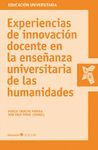 EXPERIENCIAS DE INNOVACION DOCENTE EN LA ENSEÑANZA UNIVERSITARIA