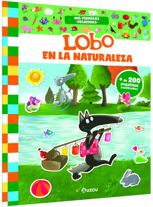 PEGATINAS LOBO EN PLENA NATURALE