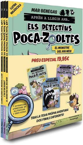 PACK APRÈN A LLEGIR AMB... ELS DETECTIUS POCA-ZOOLTES!  1,2 I 3: EN LLETRA MAJÚS