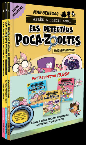 PACK APRÈN A LLEGIR AMB... ELS DETECTIUS POCA-ZOOLTES!  4,5 I 6: EN LLETRA MAJÚS